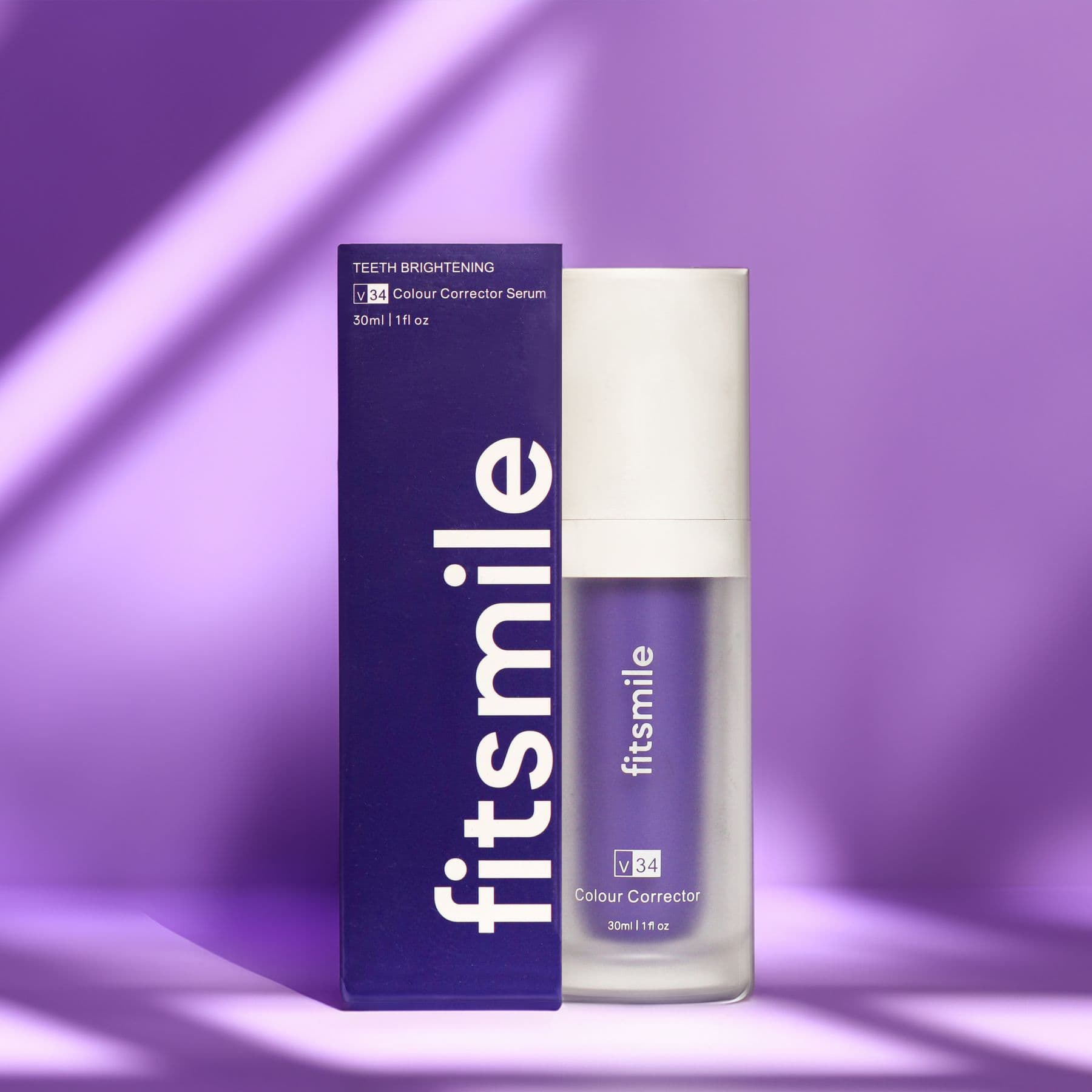 Serum and box on a purple set